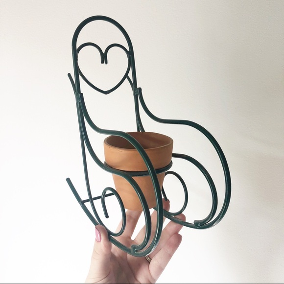 Vintage Home Interiors Rocking Chair Plant Holder